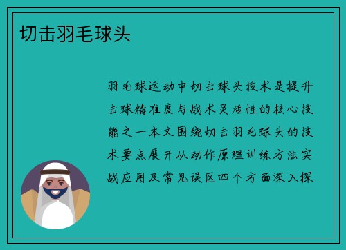 切击羽毛球头